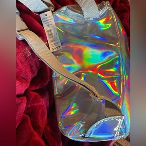 Holographic Fannypack NWT With inside zipper pocket Prismatic color changing